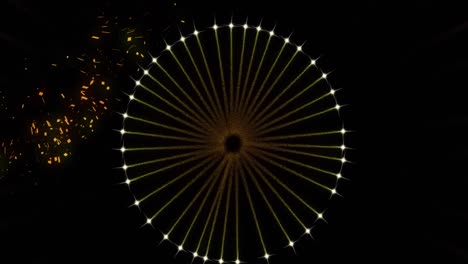 Animation-of-fireworks-on-black-background