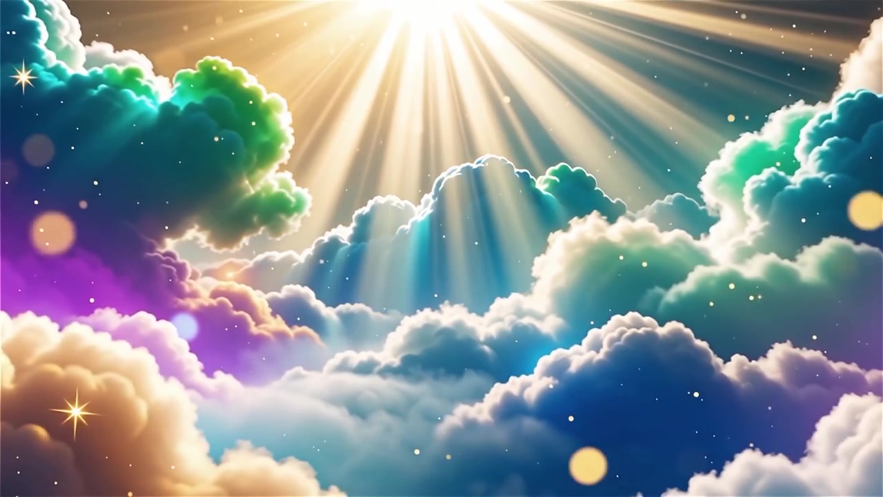 Christian Heavenly Light Worship Background