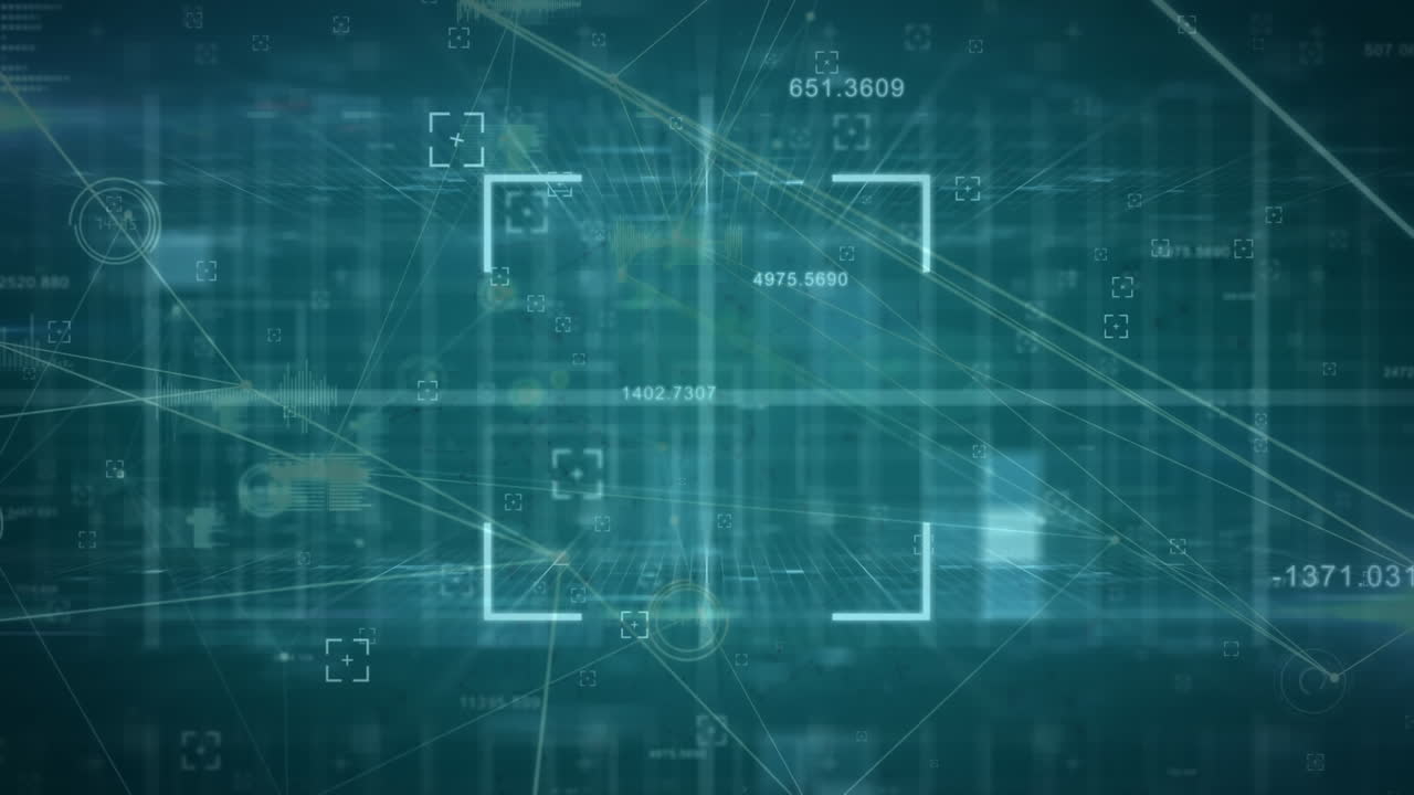Animation of network of connections with markers and grid