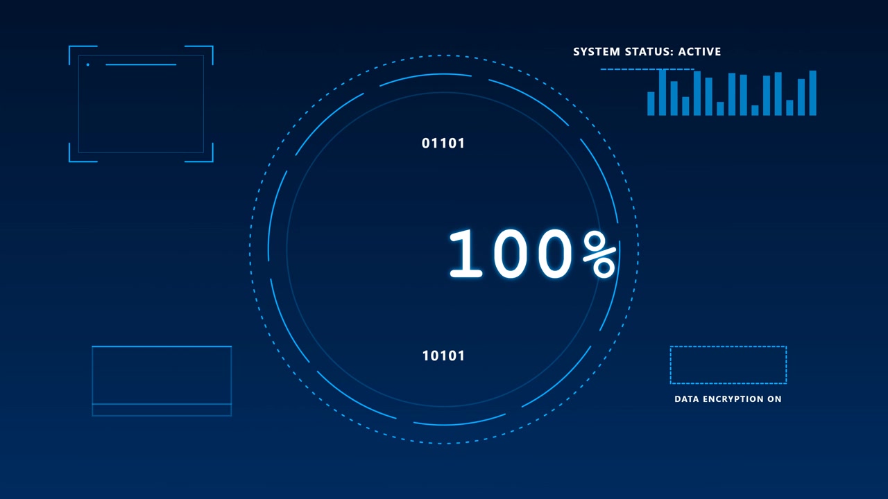 Digital Loading Progress Bar with Percentage Counter