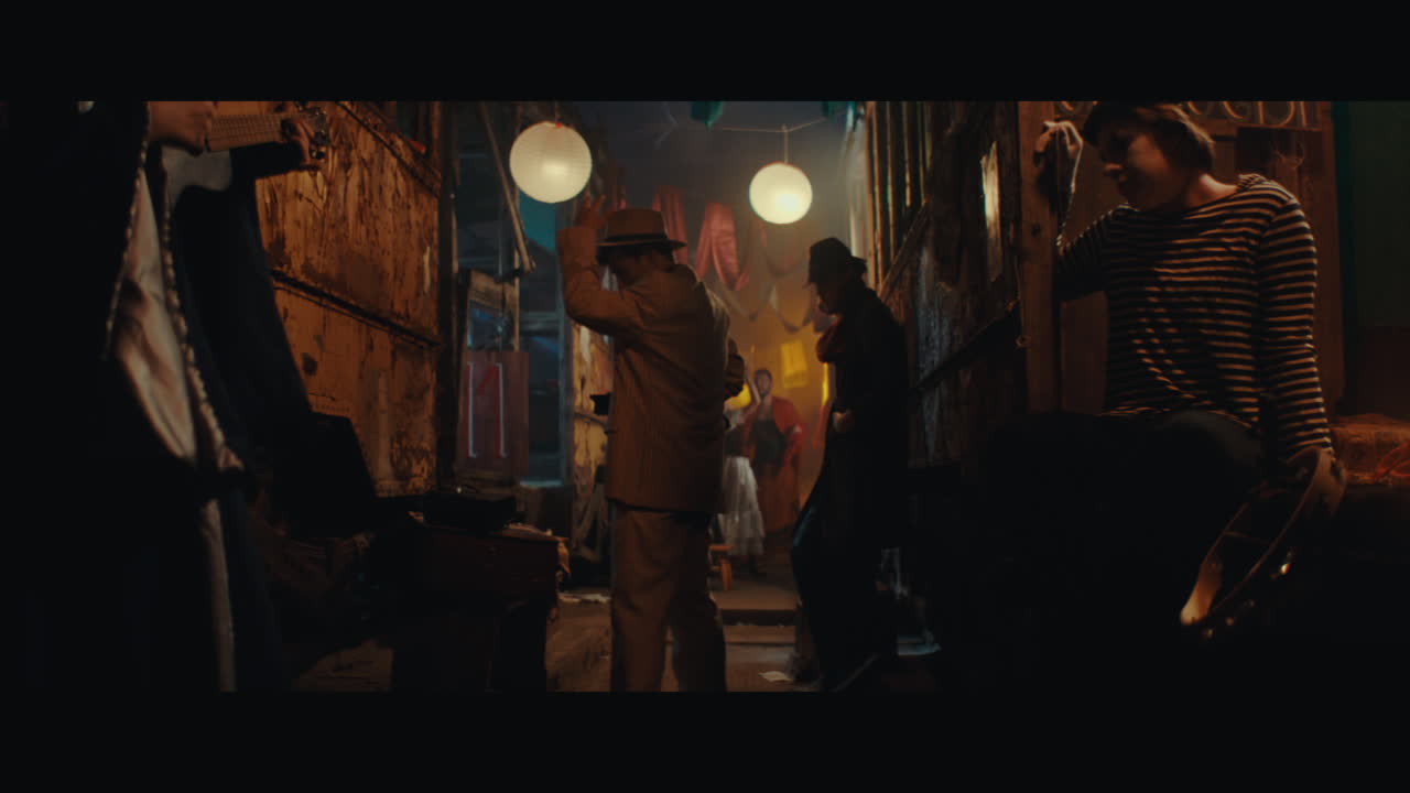 Performers in the gypsy circus camp