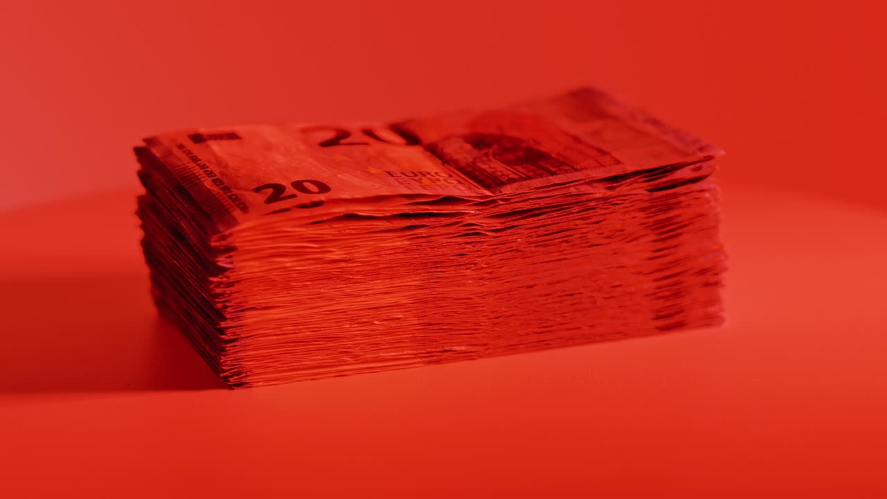 Red backdrop enhances tension and secrecy around black market transactions