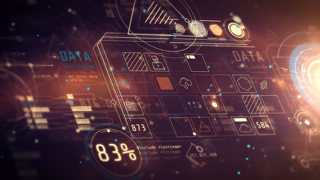 Animation of an abstract data array in 3D