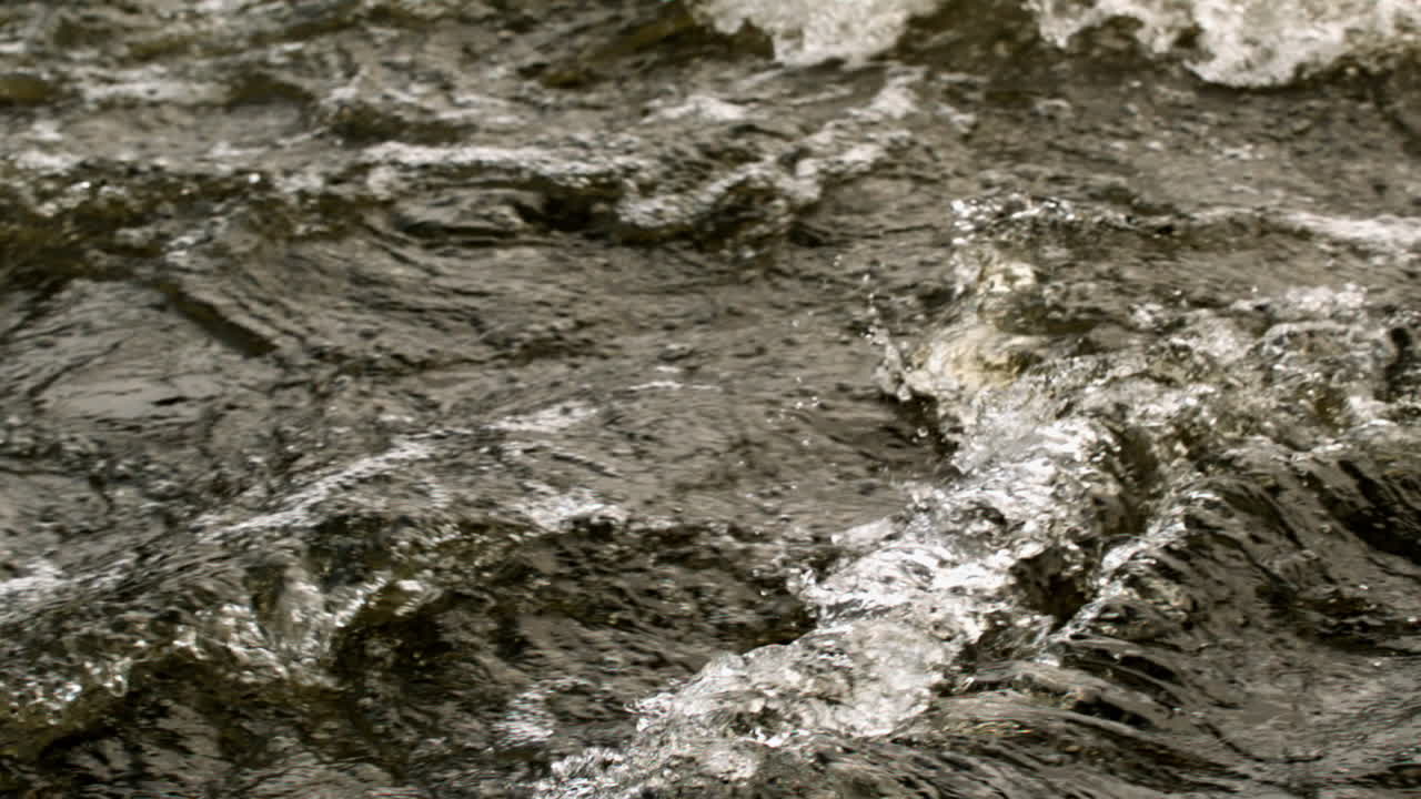 Acqua scura e agitata che si muove