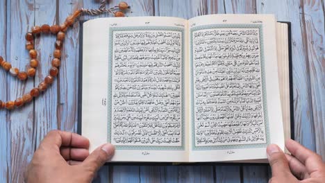 person reading the quran