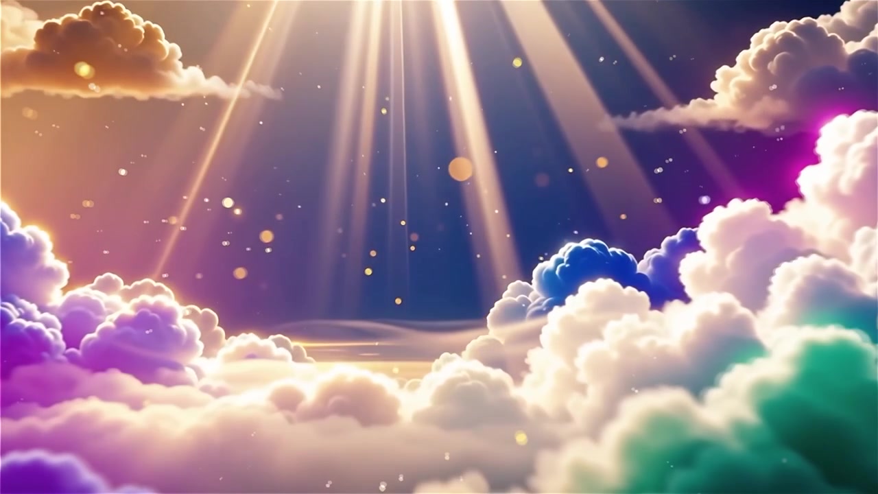 Christian Heavenly Light Worship Background