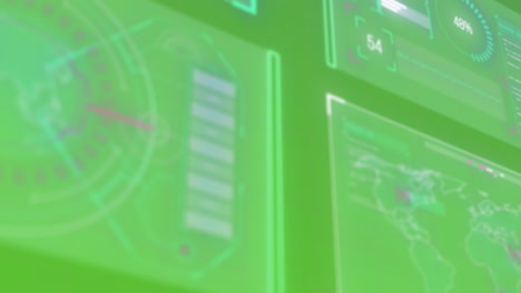 animación del procesamiento de datos en la interfaz