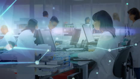 animation of connections over diverse scientists