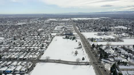 Drone-flies-over-snow-covered-field