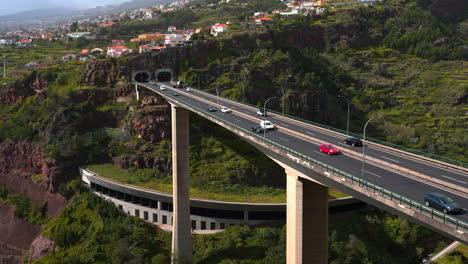 highway bridge over mountainous terrain