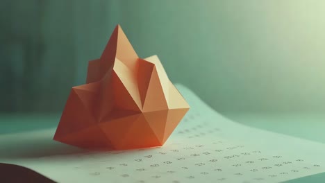 abstract origami sculpture