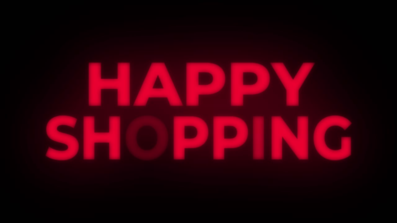 Happy Shopping Neon Sign
