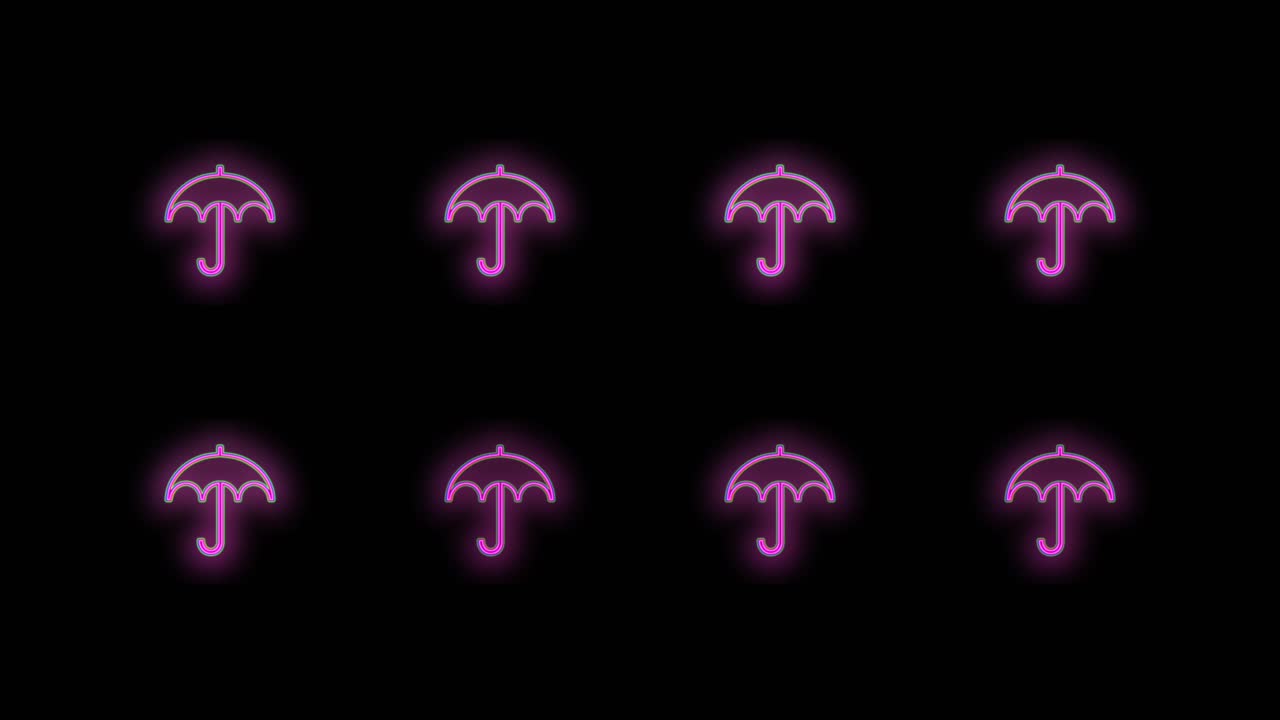 patrón de paraguas con luz led rosa neón pulsante 4