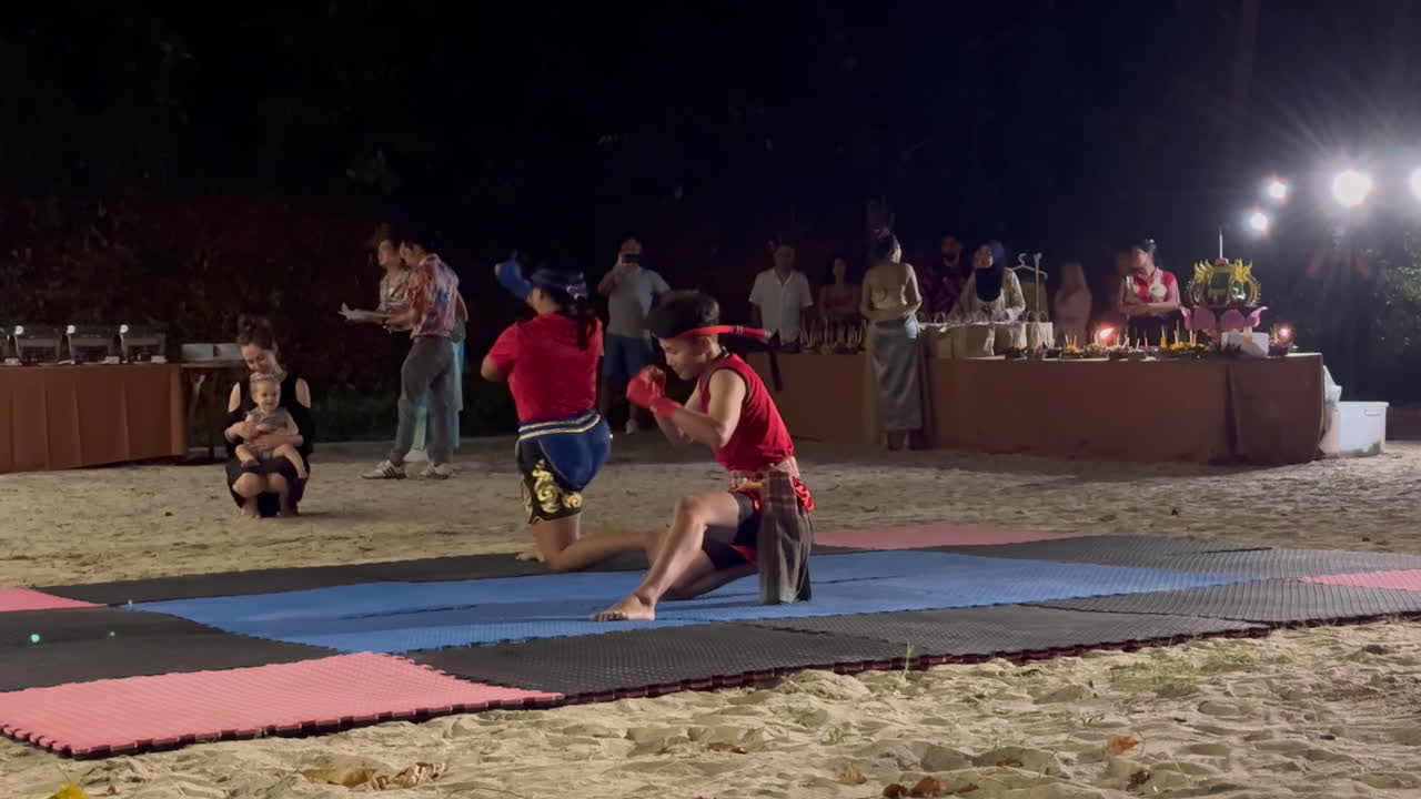 Muay Thai Performance on a Beach