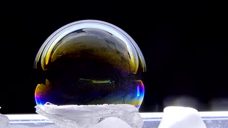 los colores brillantes de las burbujas de jabón.
