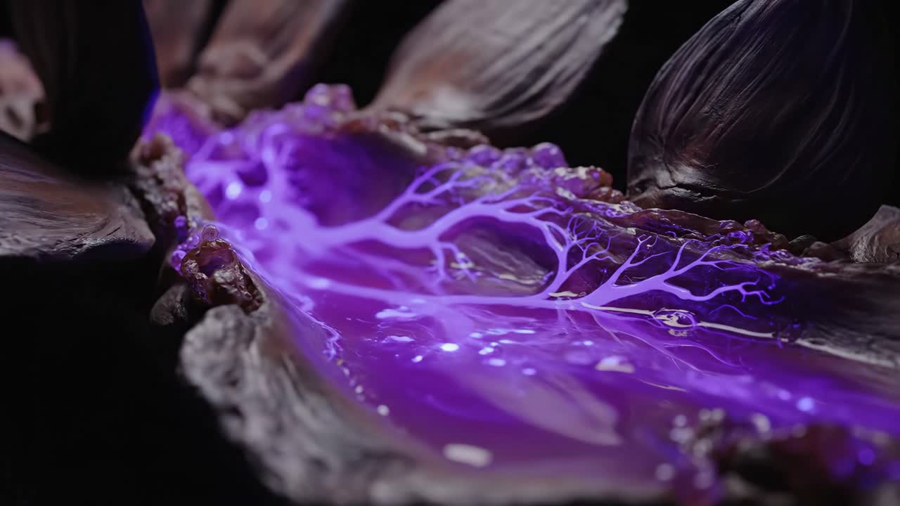 Abstract purple vein structure