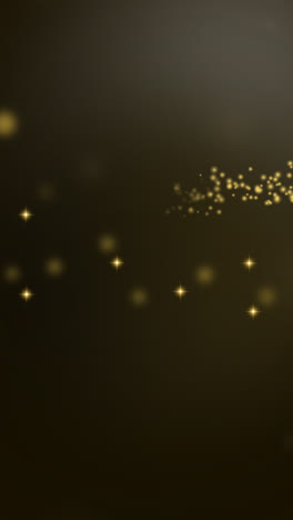 motion graphic di sfondo bokeh con particelle dorate