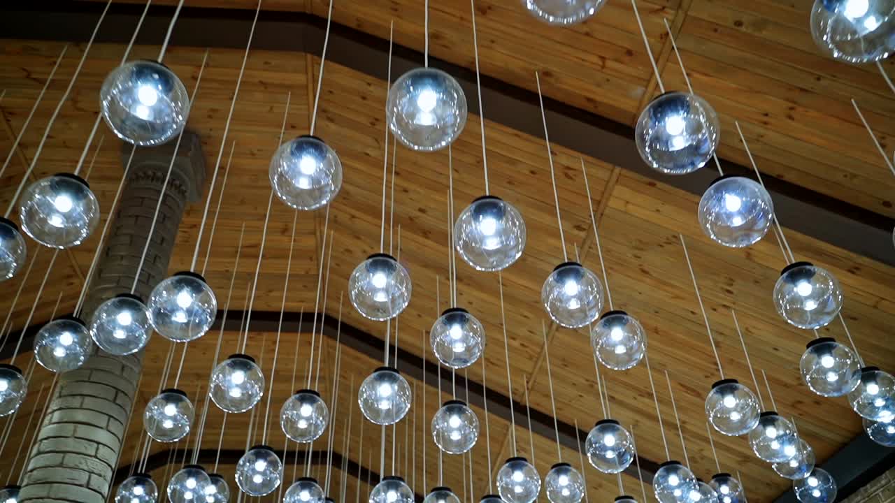 Modern stylish lamps. Stylish hang ceiling cone lamp set