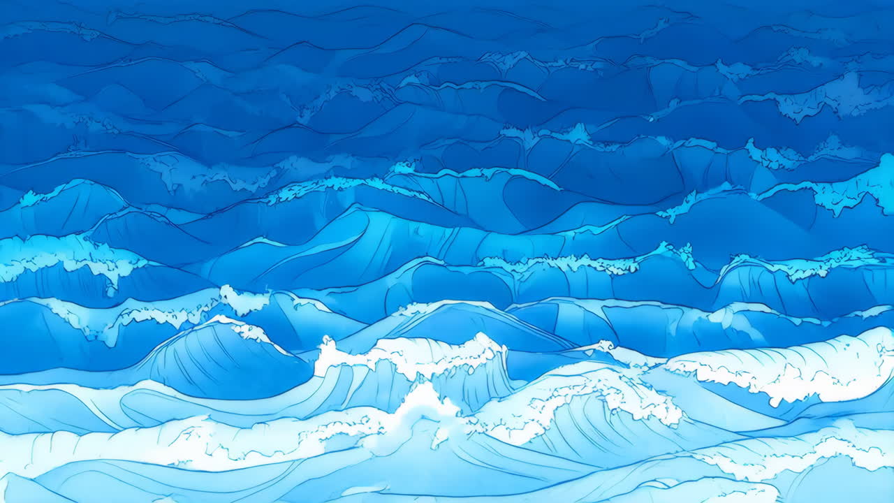 Ocean Waves Illustration