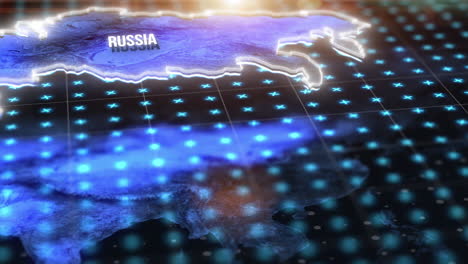 Cyberspace,-Welt-Und-Russland-Auf-Einer-Information
