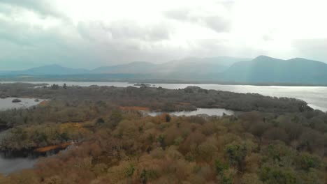 An-Airshot-of-Lakes-and-a-Forrest-in-the-Winter