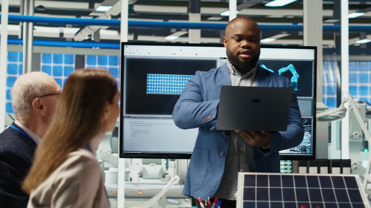 Shareholders Discussing Future Investment Opportunities In Solar Energy