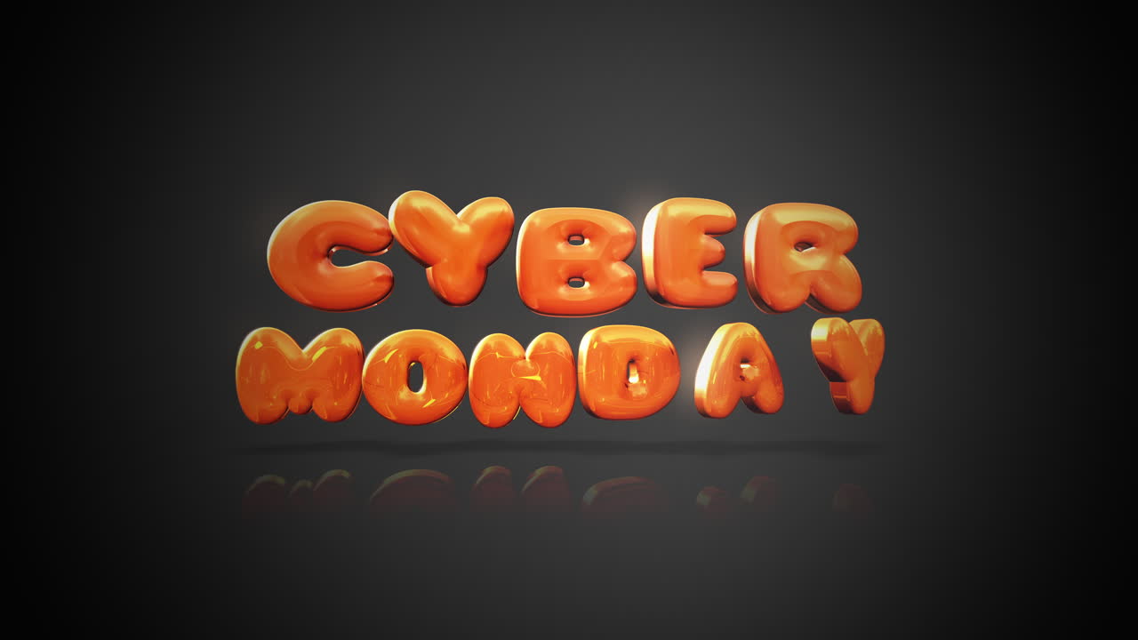 tonos vívidos: texto de lunes cibernético moderno y colorido en gradiente