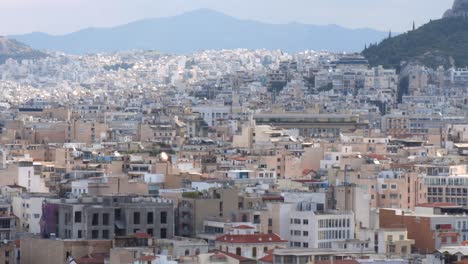 dense residential area in athens