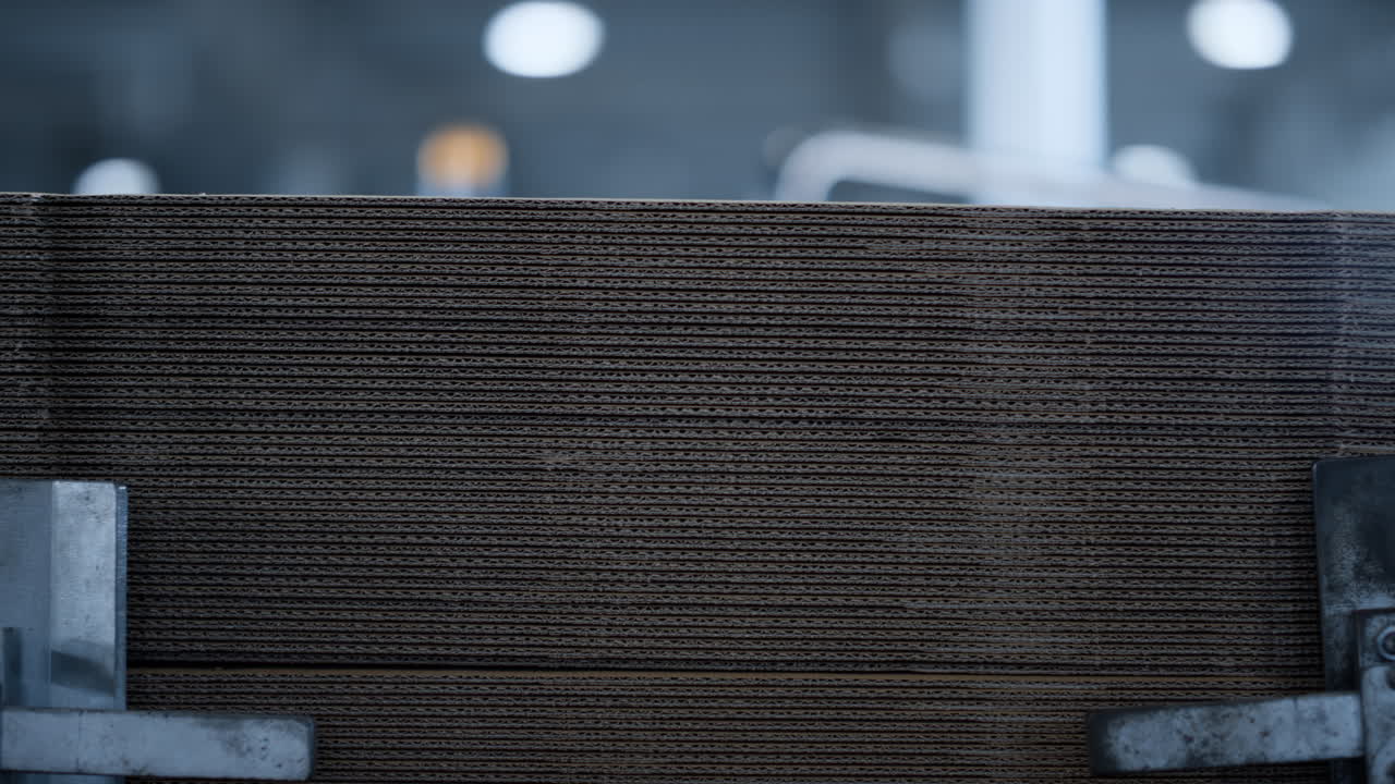 현대 공장 로딩 기계 에서 카드보드 박스 패키지 생산 과정