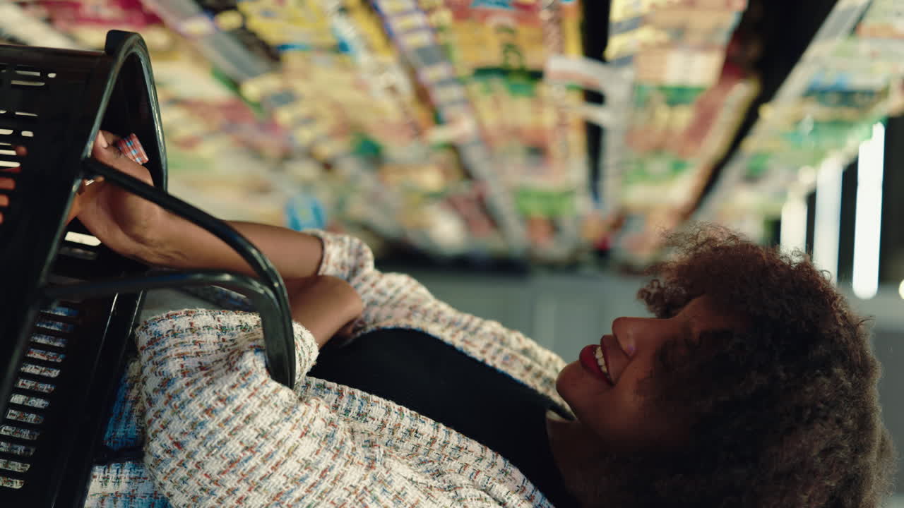 Woman Shopping in a Grocery Store