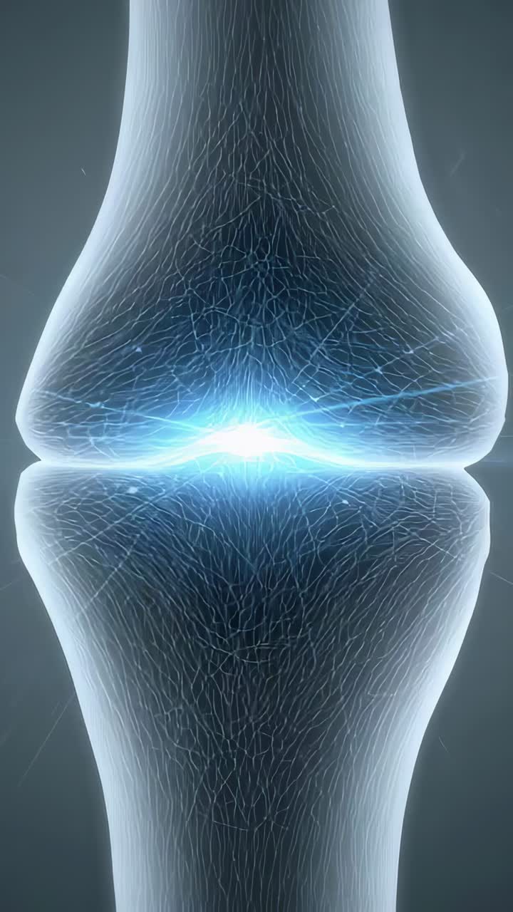 Vertical video: Animating two bone ends shifting, pivoting sliding in clinical 3D, showing blue gap