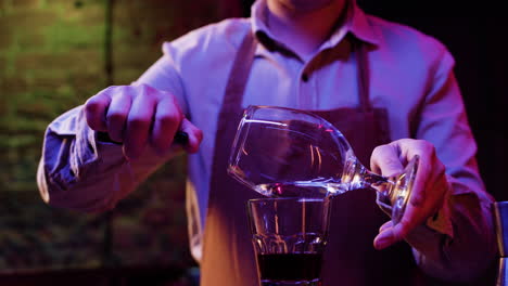 bartender preparing cocktail