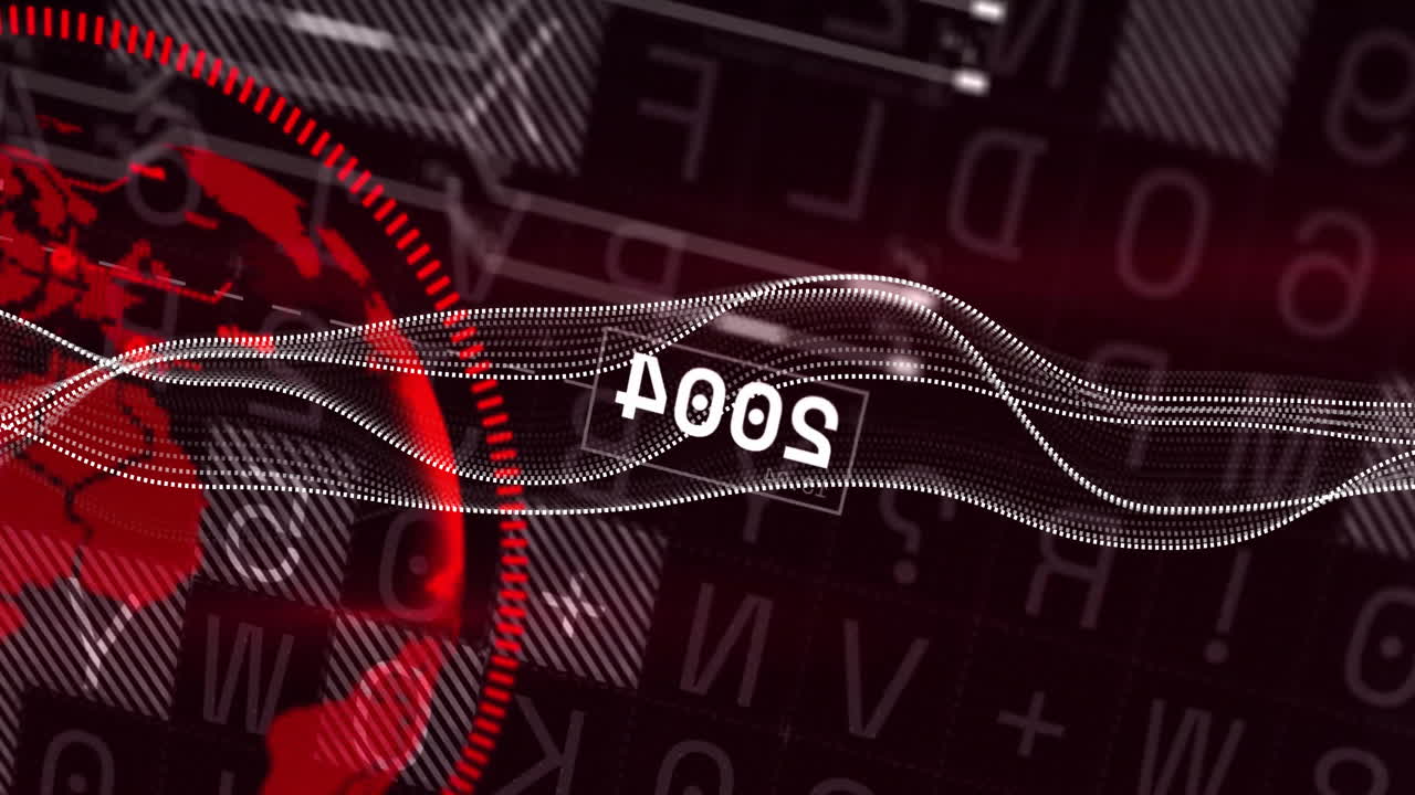 animación del procesamiento de datos en todo el mundo