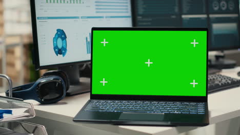 empty professional office includes analytics tools and isolated display