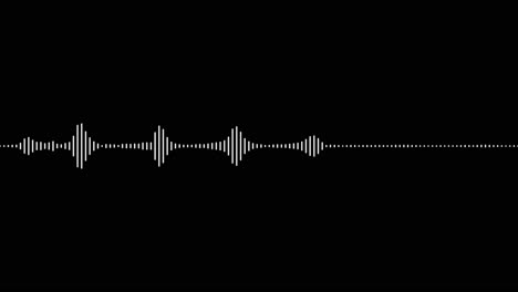 a simple white lines on black, animated audio visualization effect