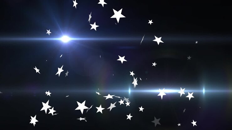 Star silhouettes drifting in void, fanning into swirl as lens flares dimming visualizing dispersion