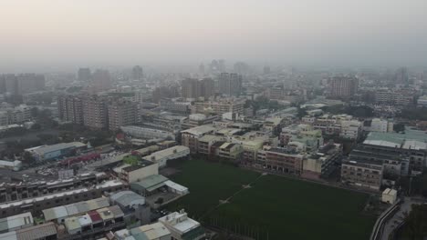 從空中看到泰<unk> (taichung) 的景色