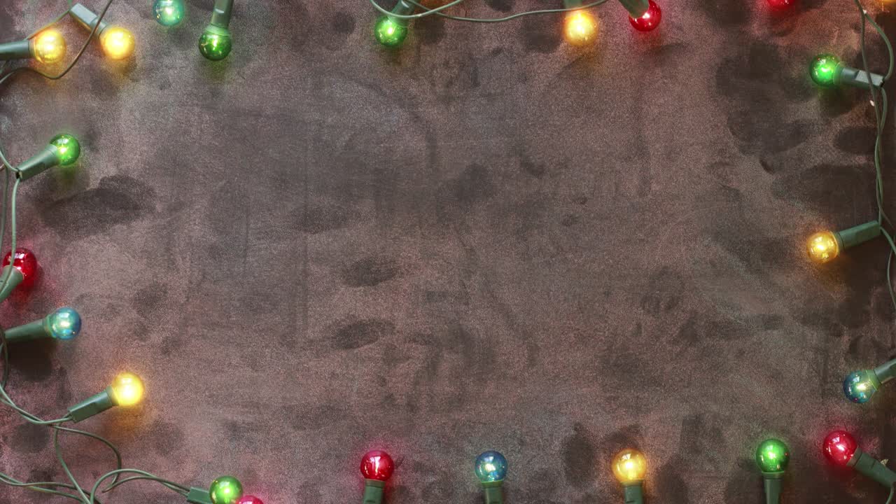 Animazione di luci natalizie scintillanti con spazio per il tuo progetto.