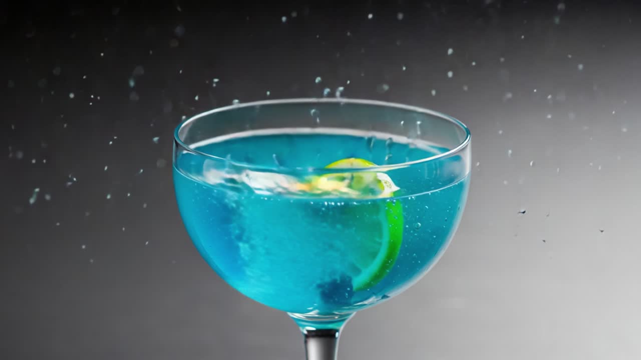 drink,blue,splash,glass,lime,bubbles,refreshing,beverage,liquid,cocktail,summer,elegance,taste,cheers,soda,refreshment,color,party,celebration,fizz,sparkle,chill,garnish,crystal,style,vibrant,photo,drops,ice,shine,swirl,texture,mix,fun,health,bright,mood,aesthetic,contrast