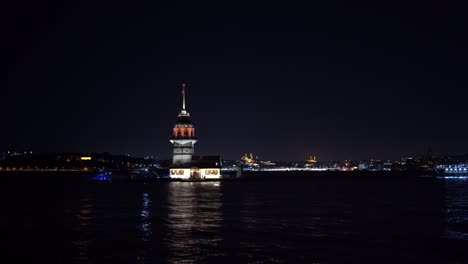 historical light house of istanbul. maidens tower, turkey