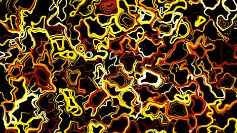 abstract creative looped bg con líneas rizadas como senderos amarillos en la superficie. las líneas forman un patrón giratorio como ruido de rizado. abstract 3d looping flowing animation as bright creative festive bg