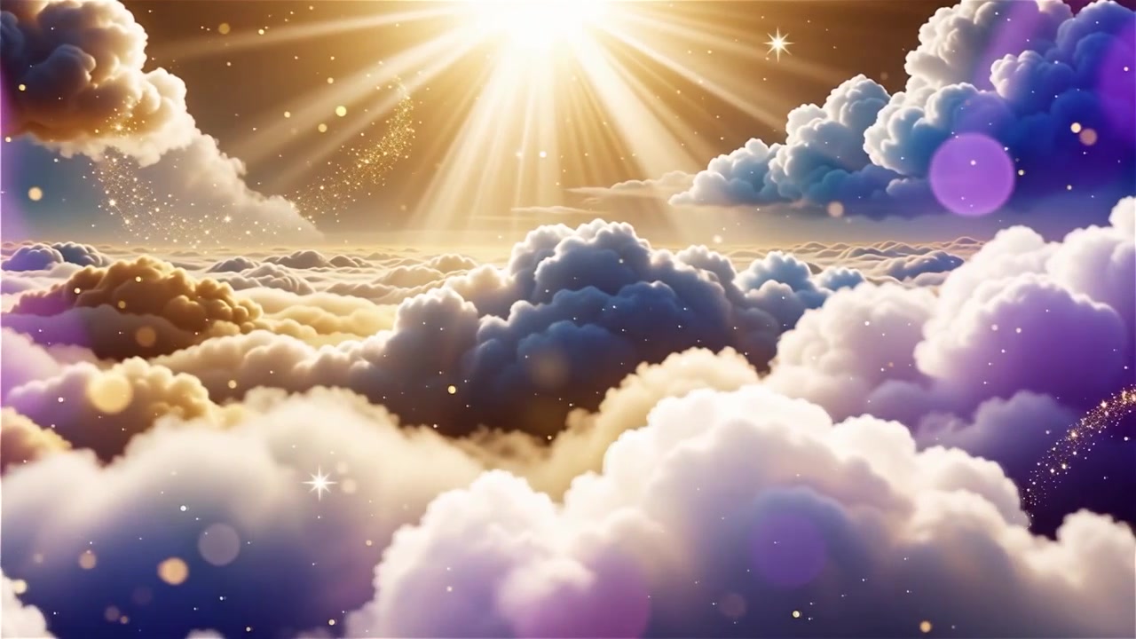 Christian Heavenly Light Worship Background