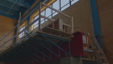 union workshop showcases scaffolded timber bridge build for apprentice training