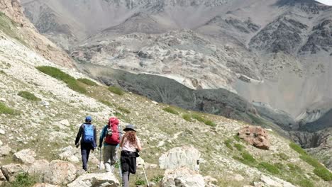 hiking in the beautiful alay-mountains in the osh region of kyrgyzstan