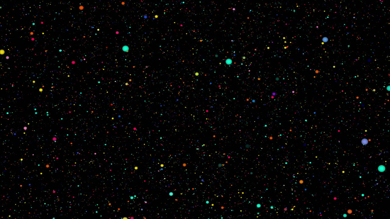 Abstract Space Background with Colorful Spheres