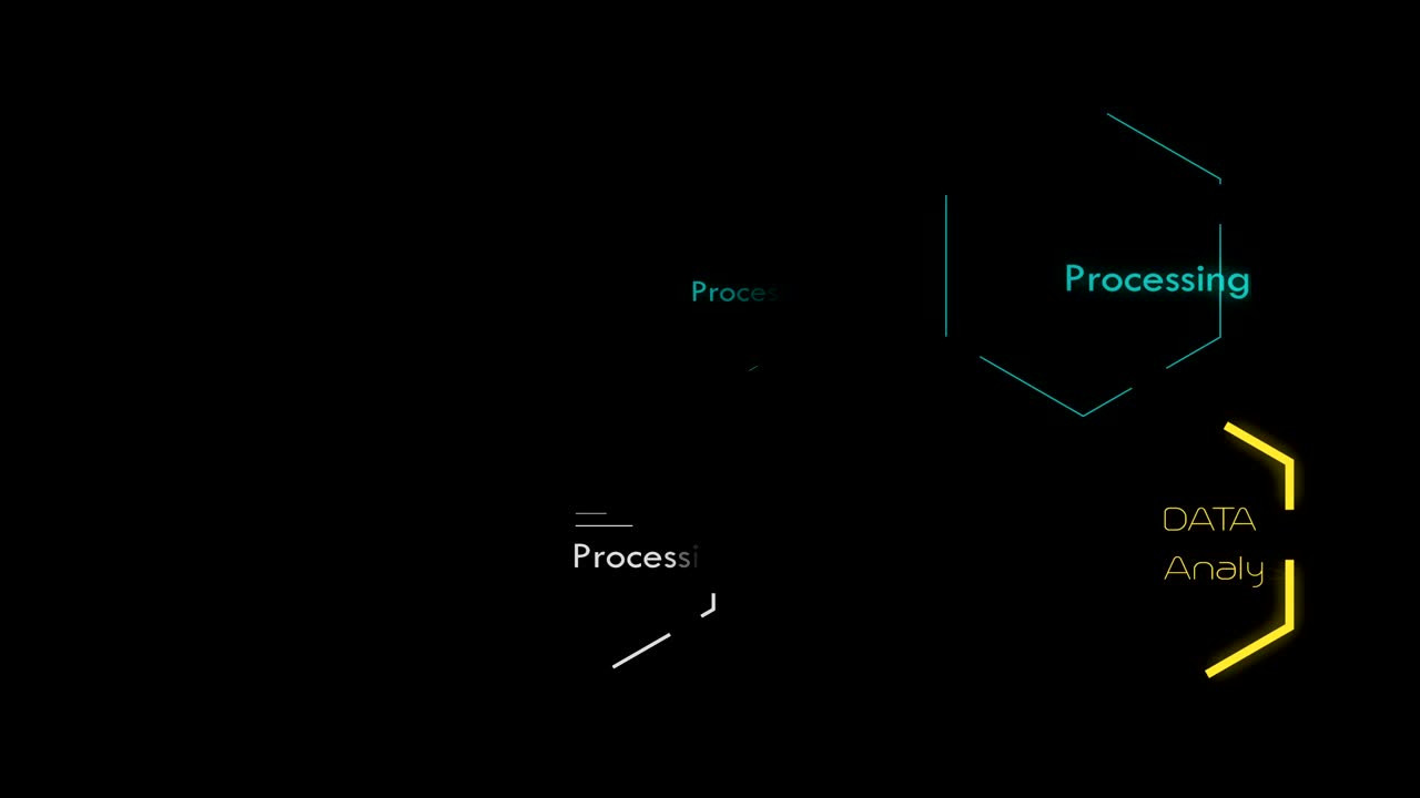 el procesamiento hexagonal digital es un concepto futurista de fondo de bucle.