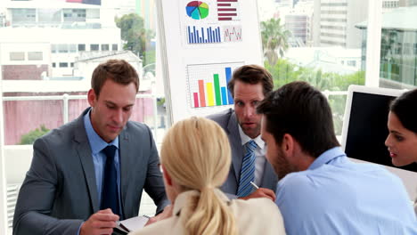 business team working together at a meeting