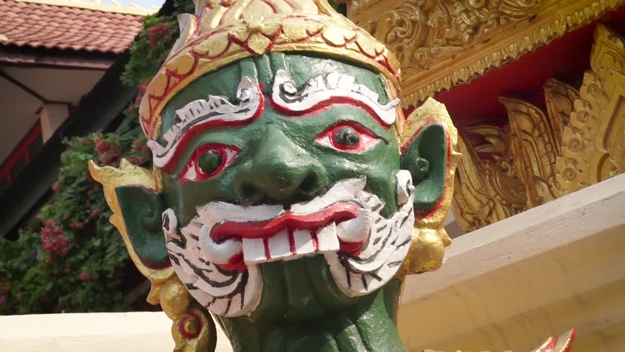 Iconic statue of southeast asia with soft shadows in the middle of the day.