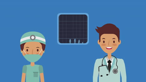 professional doctors medical characters animation