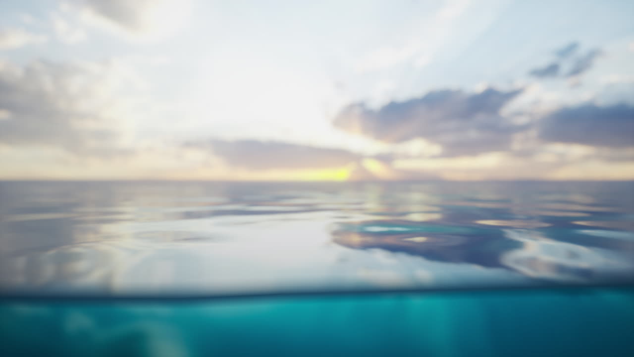 바다 위의 아름다운 일몰